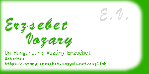 erzsebet vozary business card