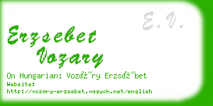 erzsebet vozary business card